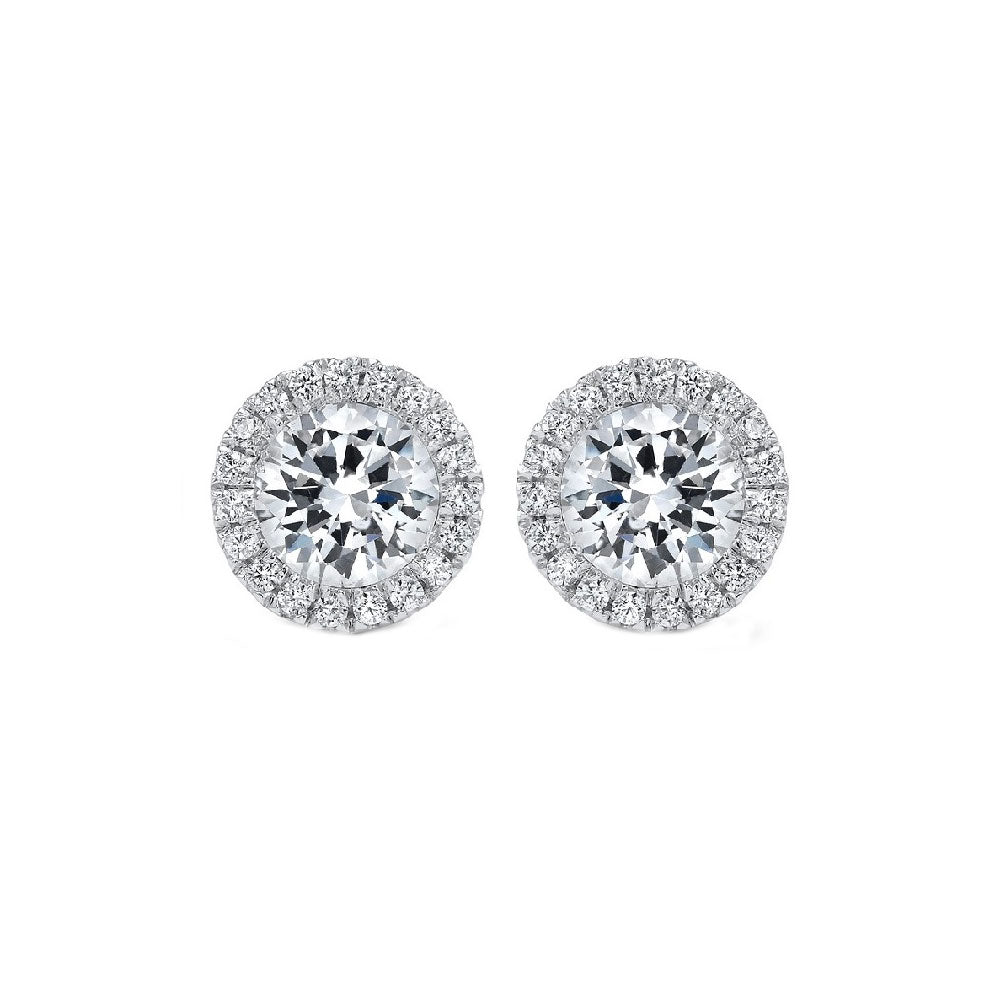 14Kt White Gold Diamond 1Ctw Earring