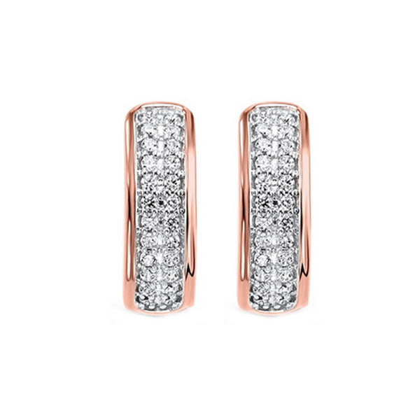 10Kt Rose Gold Diamond 1/4Ctw Earring