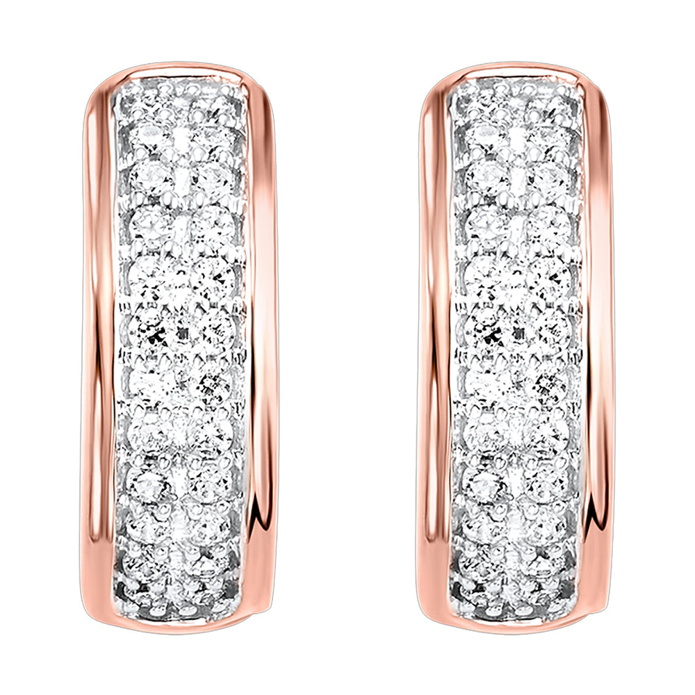 10Kt Rose Gold Diamond 1/4Ctw Earring