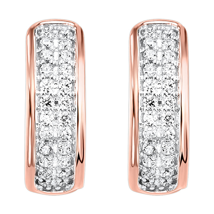 10Kt Rose Gold Diamond 1/4Ctw Earring