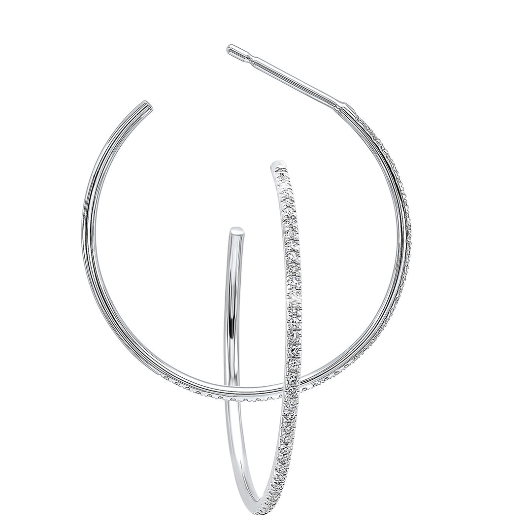 14Kt White Gold Diamond 1/12Ctw Earring