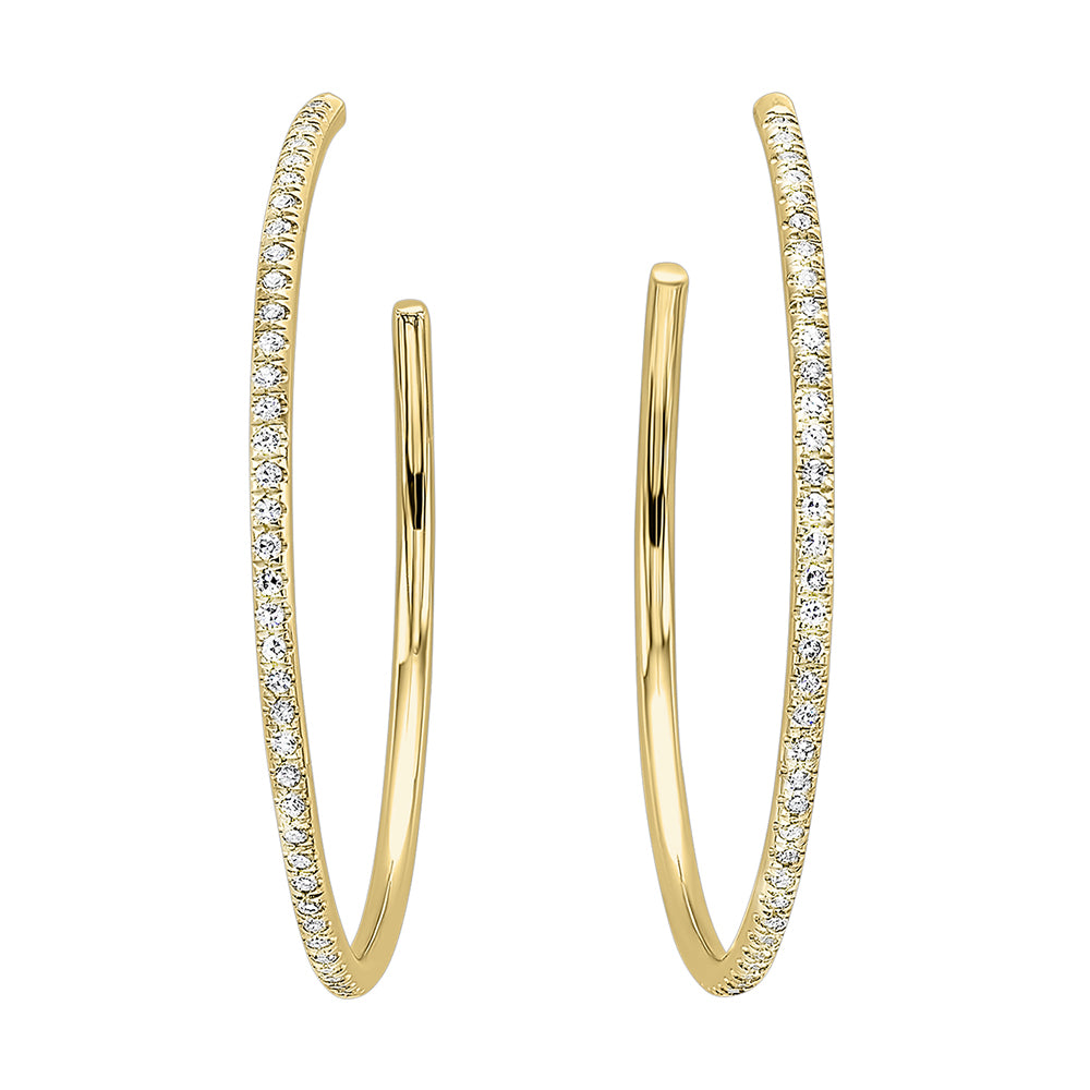 14Kt Yellow Gold Diamond 1/12Ctw Earring