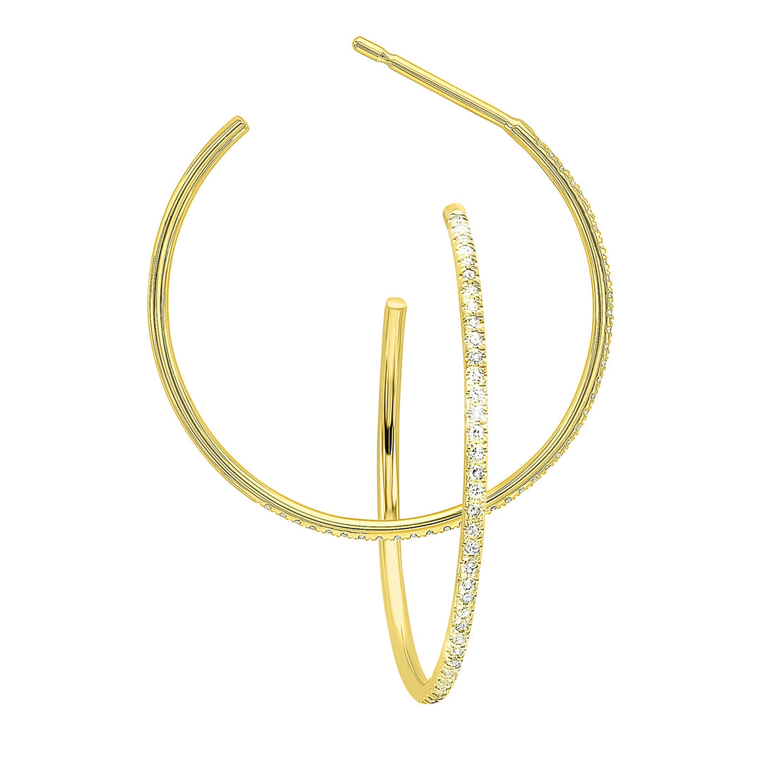 14Kt Yellow Gold Diamond 1/12Ctw Earring