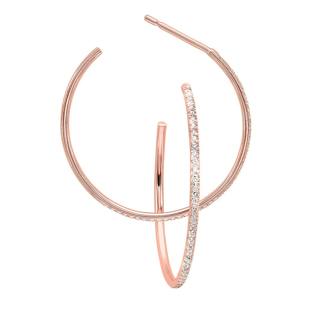 14Kt Rose Gold Diamond 1/7Ctw Earring