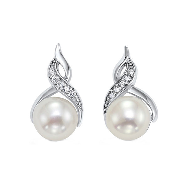 Silver Pearl Earring
