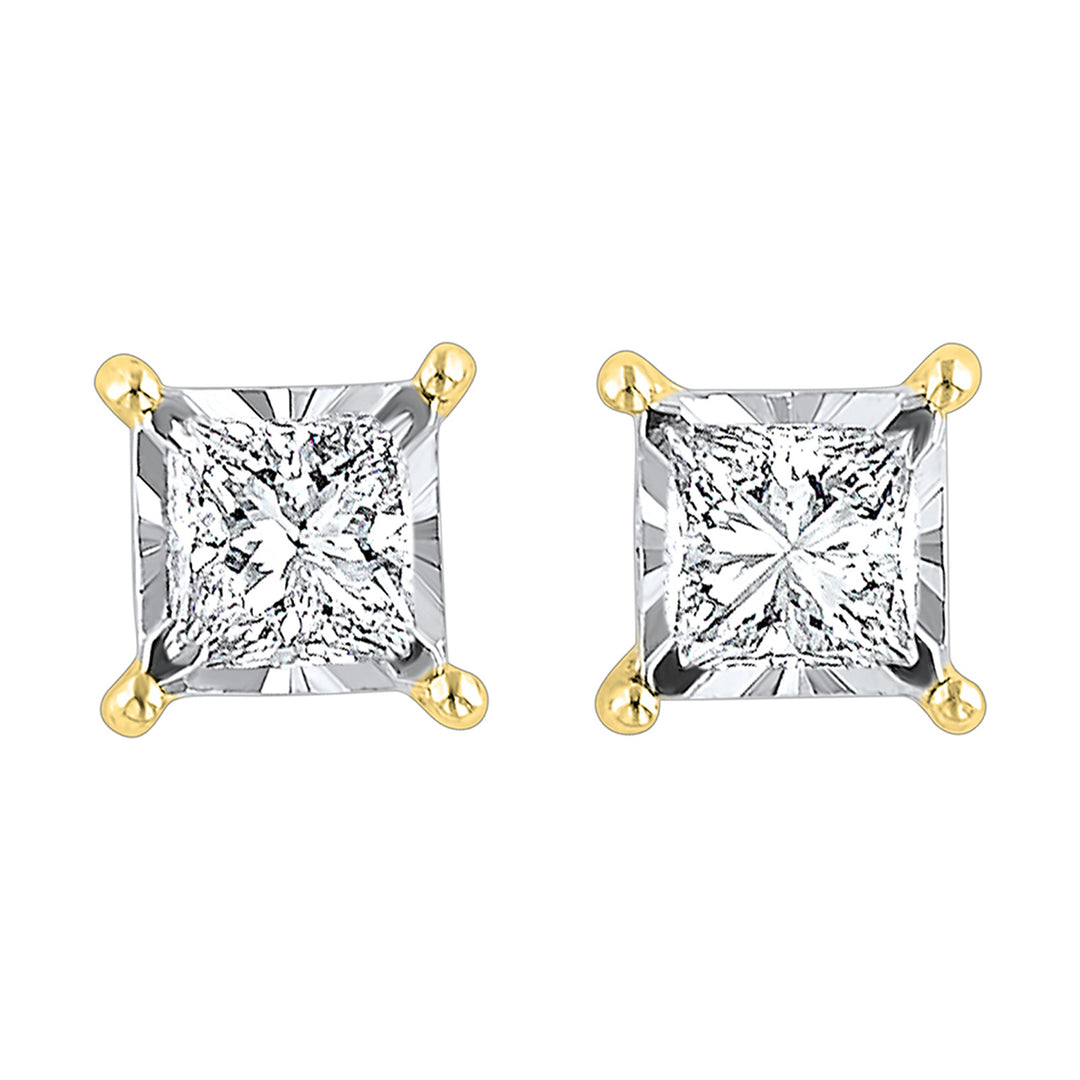 14Kt Yellow Gold Diamond 1Ctw Earring
