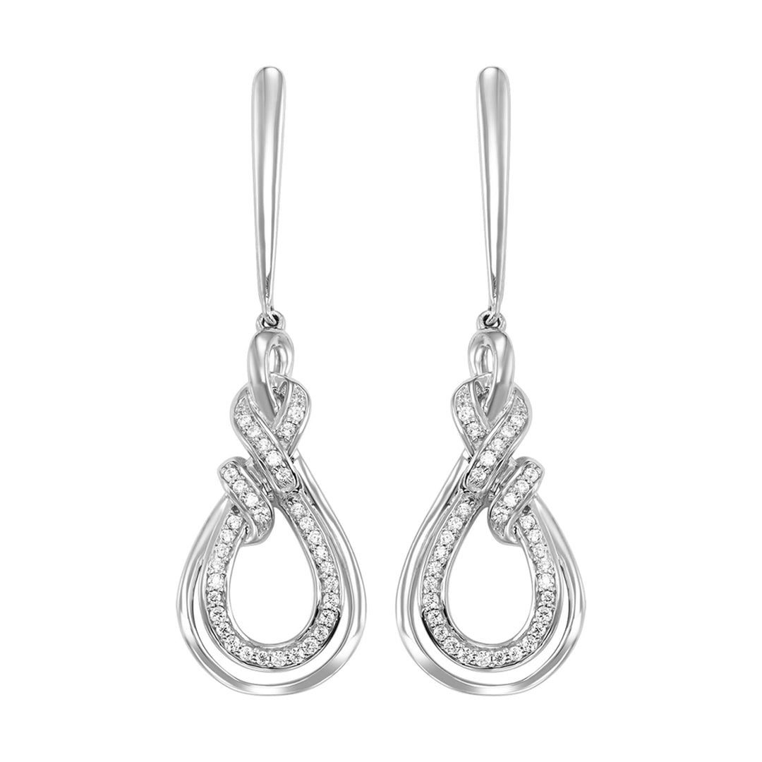 14Kt White Gold Diamond 1/6Ctw Earring