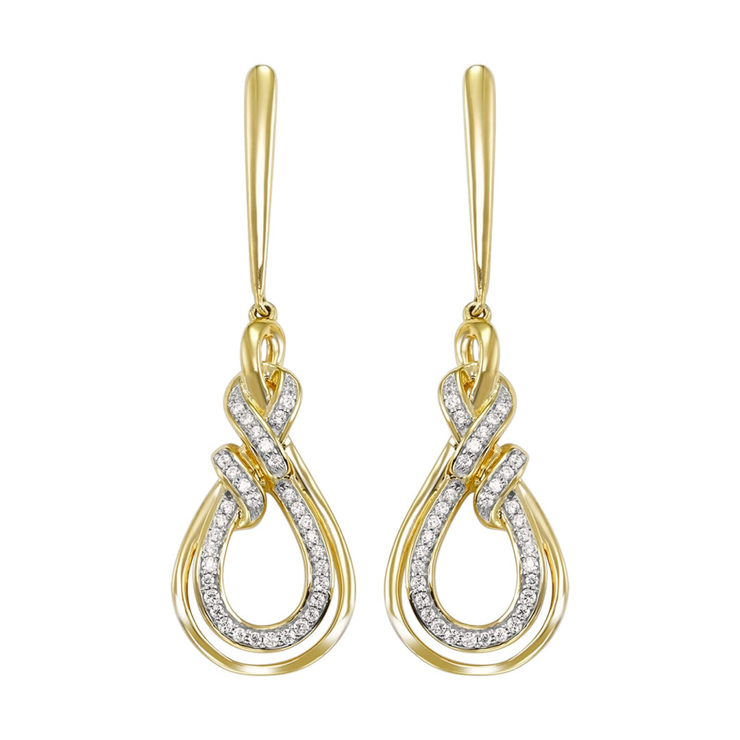 14Kt Yellow Gold Diamond 1/6Ctw Earring