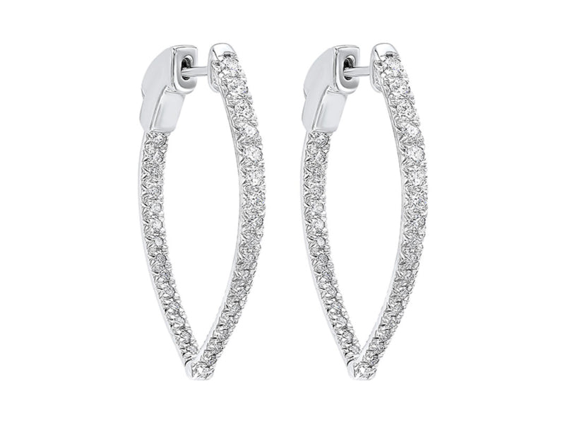 14Kt White Gold Diamond 1Ctw Earring