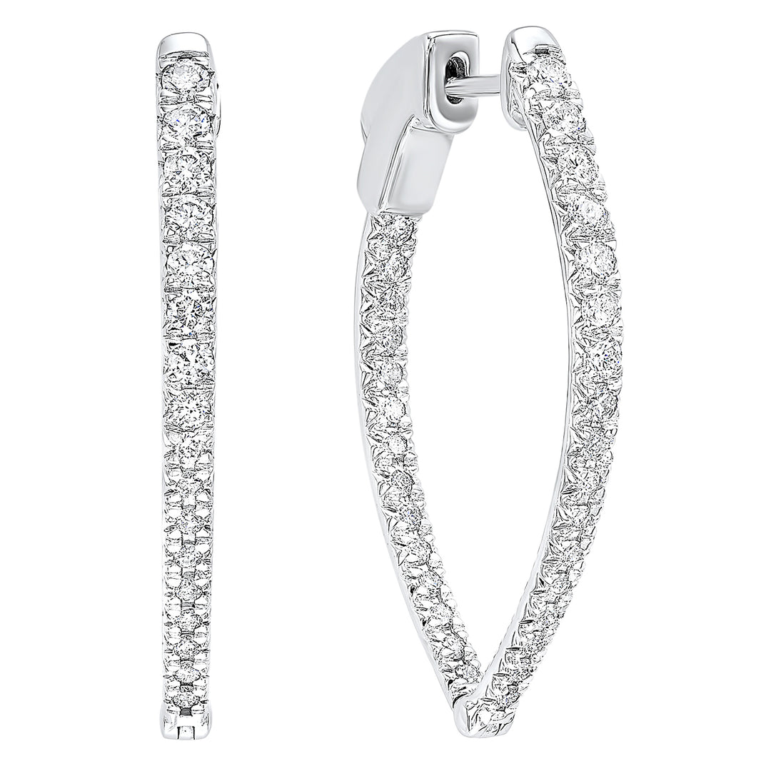 14Kt White Gold Diamond 1Ctw Earring