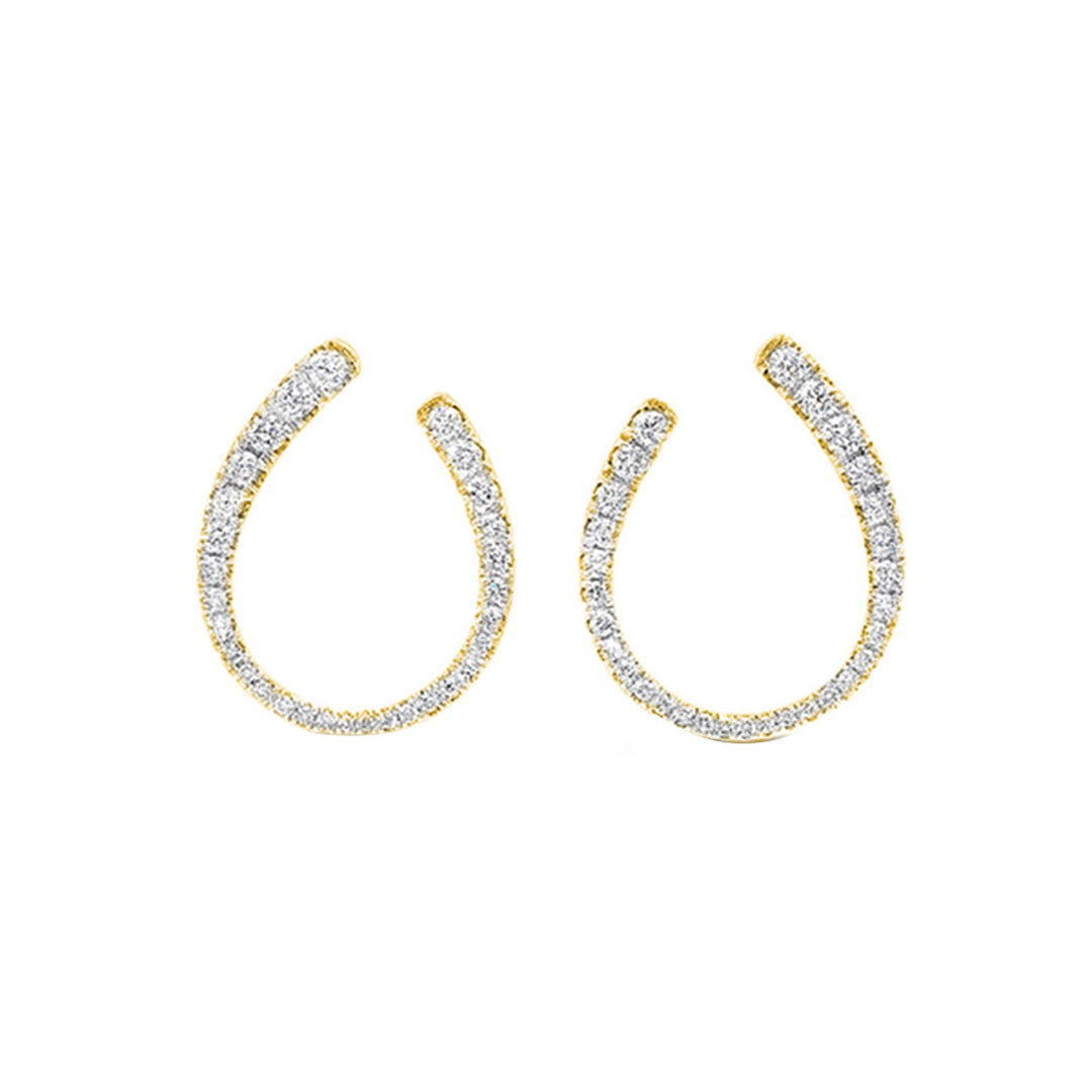 14Kt Yellow Gold Diamond 1Ctw Earring
