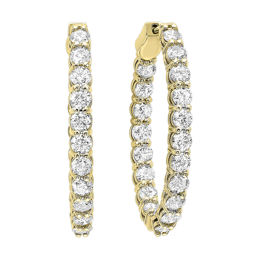 14Kt Yellow Gold Diamond 1Ctw Earring