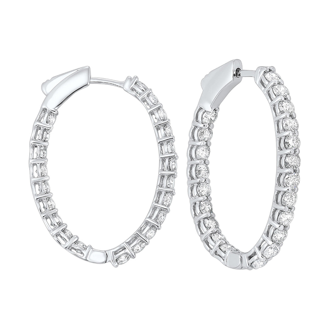 14Kt White Gold Diamond 3Ctw Earring