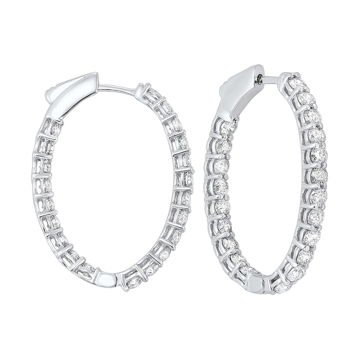 14Kt White Gold Diamond 3Ctw Earring