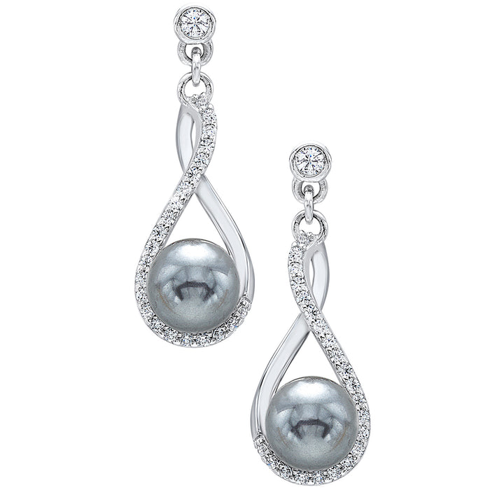Silver Pearl Earring