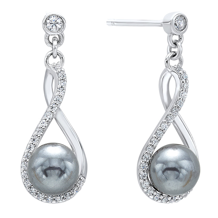 Silver Pearl Earring