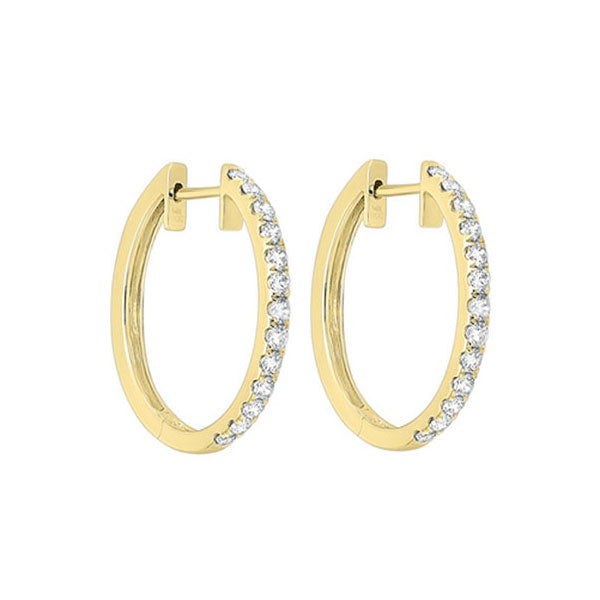 14Kt Yellow Gold Diamond 1Ctw Earring