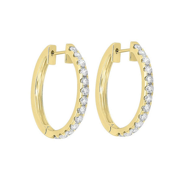 14Kt Yellow Gold Diamond 2Ctw Earring