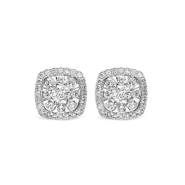 14Kt White Gold Diamond 1Ctw Earring