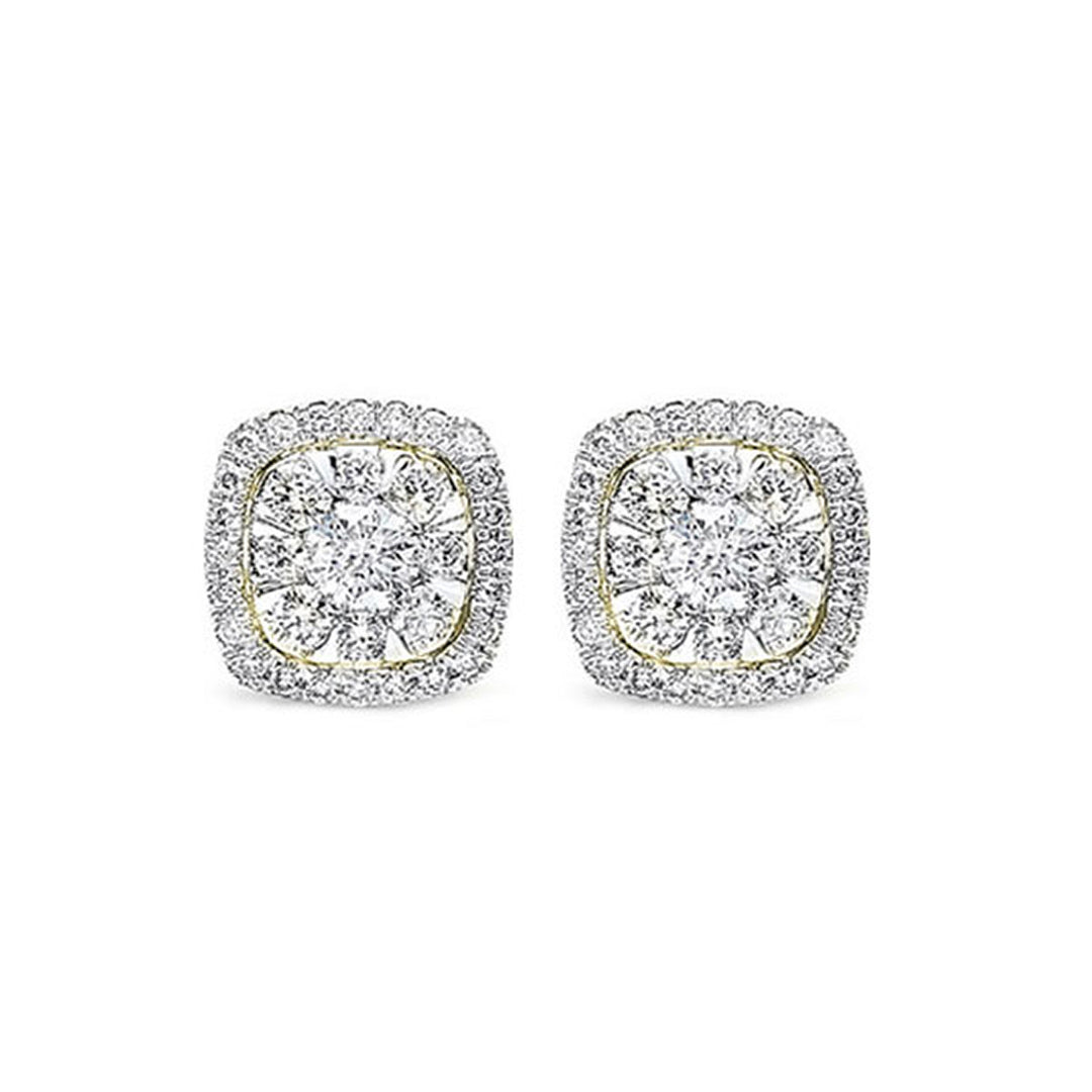 14Kt Yellow Gold Diamond 1Ctw Earring