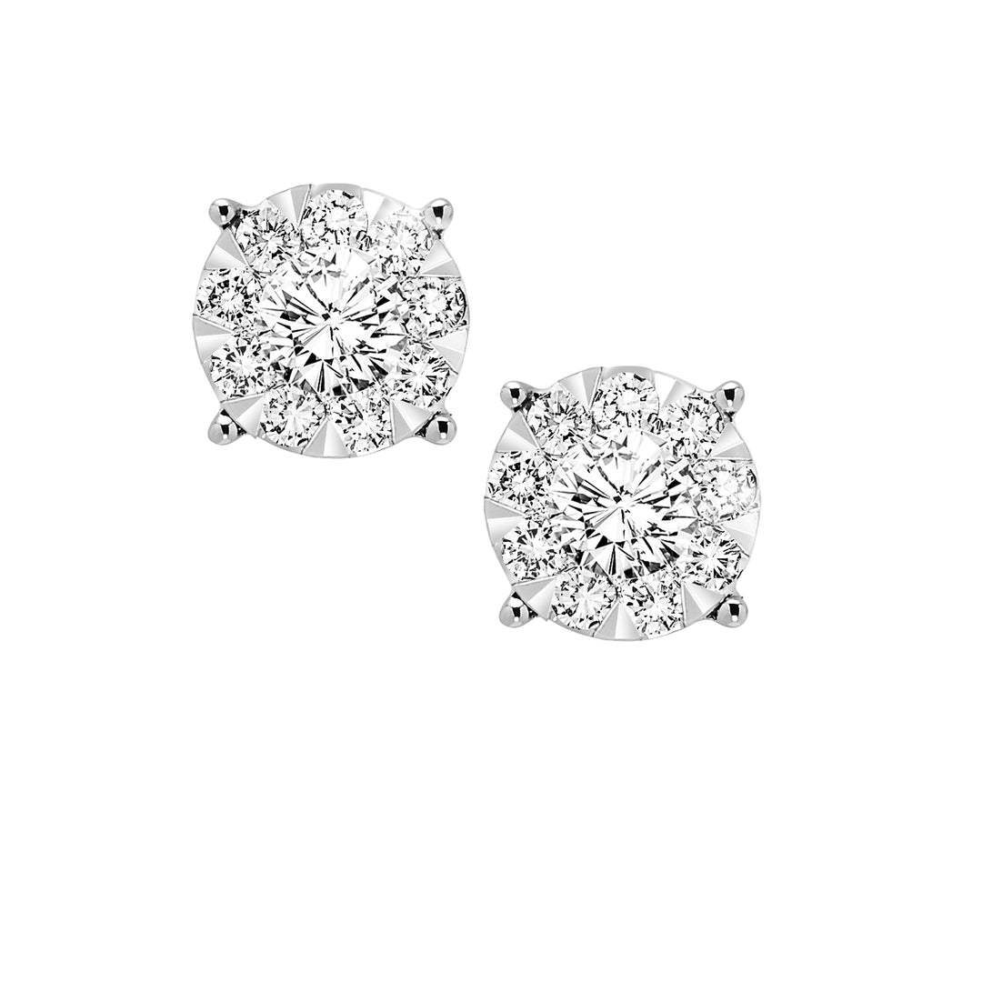 14Kt White Gold Diamond 1/4Ctw Earring