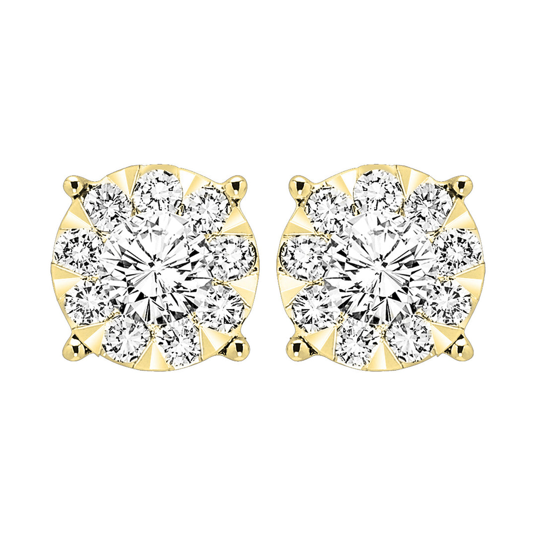 14Kt Yellow Gold Diamond 1/4Ctw Earring