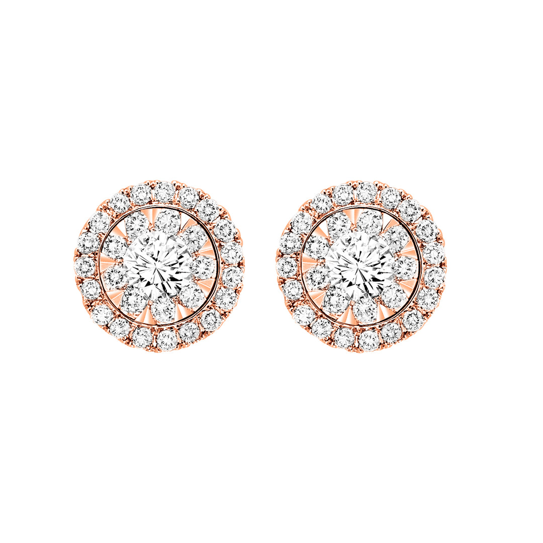 14Kt Rose Gold Diamond 1/2Ctw Earring