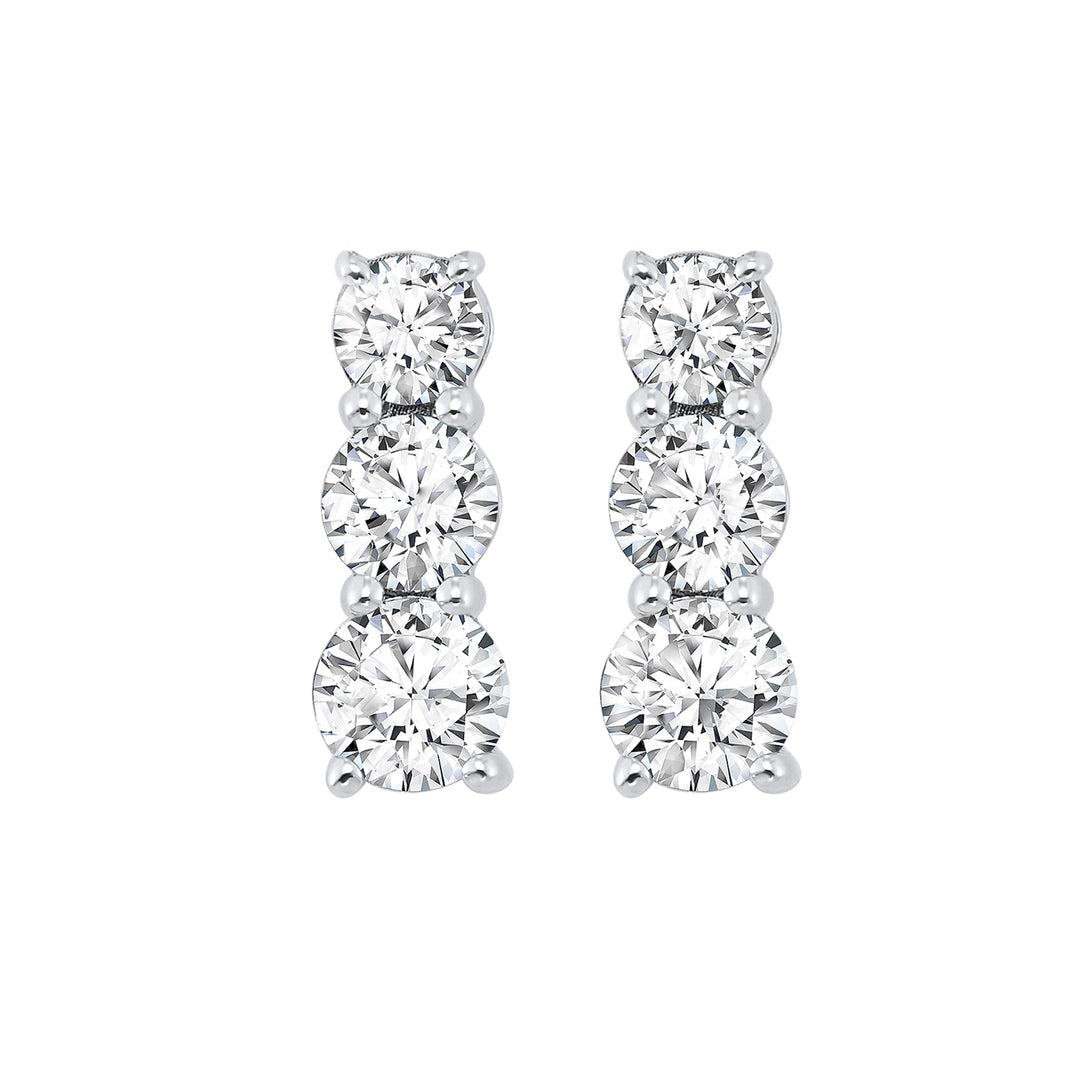 14Kt White Gold Diamond 1Ctw Earring