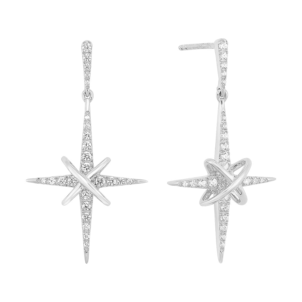 14Kt White Gold Diamond 1/2Ctw Earring