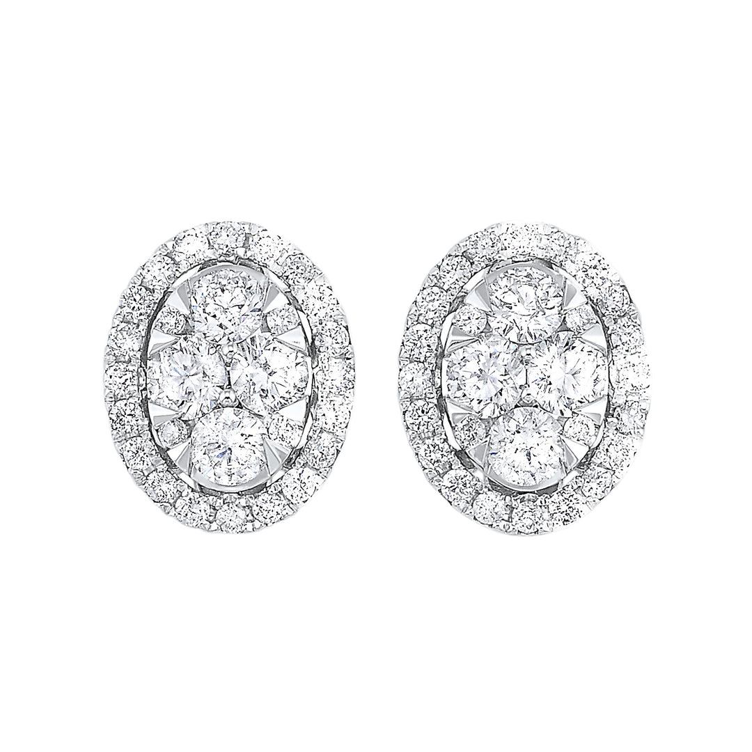 14Kt White Gold Diamond 1/2Ctw Earring