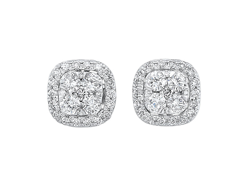 14Kt White Gold Diamond 1/2Ctw Earring