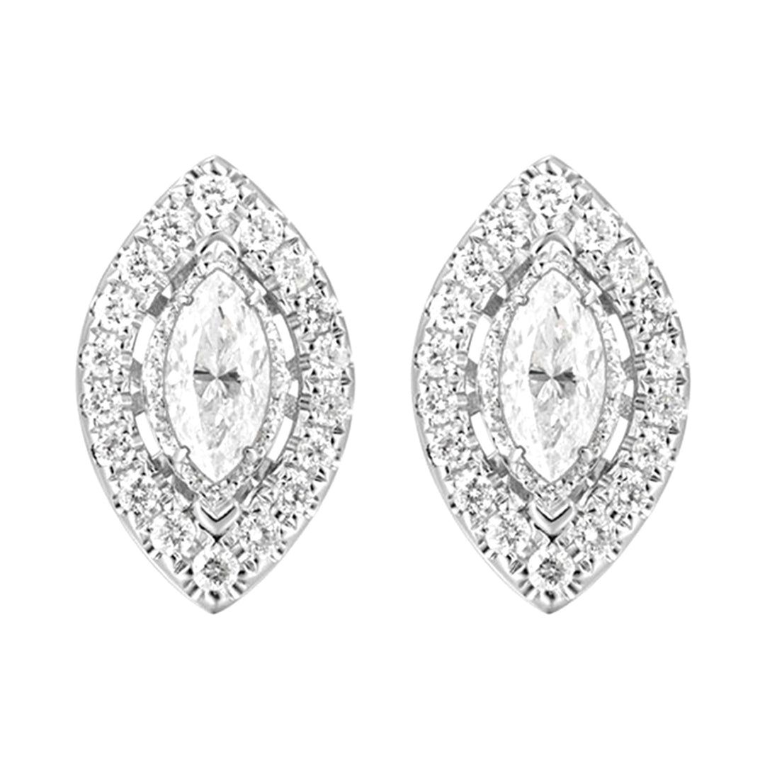 14Kt White Gold Diamond 3/8Ctw Earring