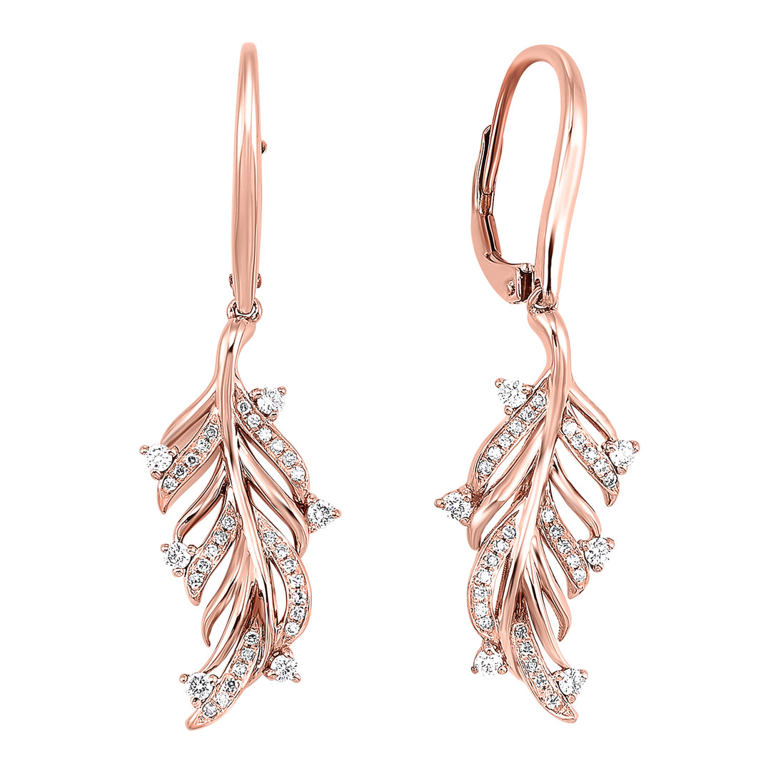 14Kt Rose Gold Diamond 1/3Ctw Earring
