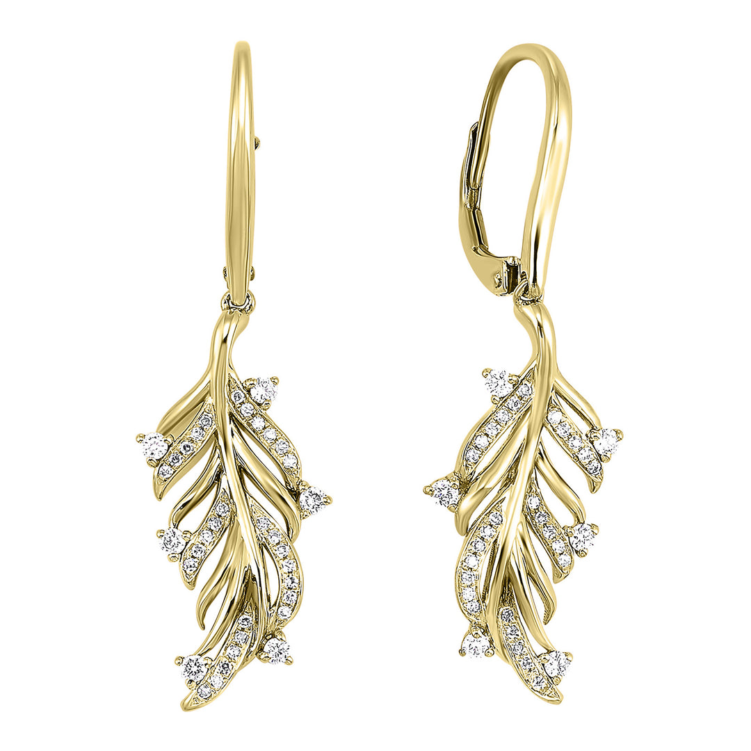 14Kt Yellow Gold Diamond 1/3Ctw Earring