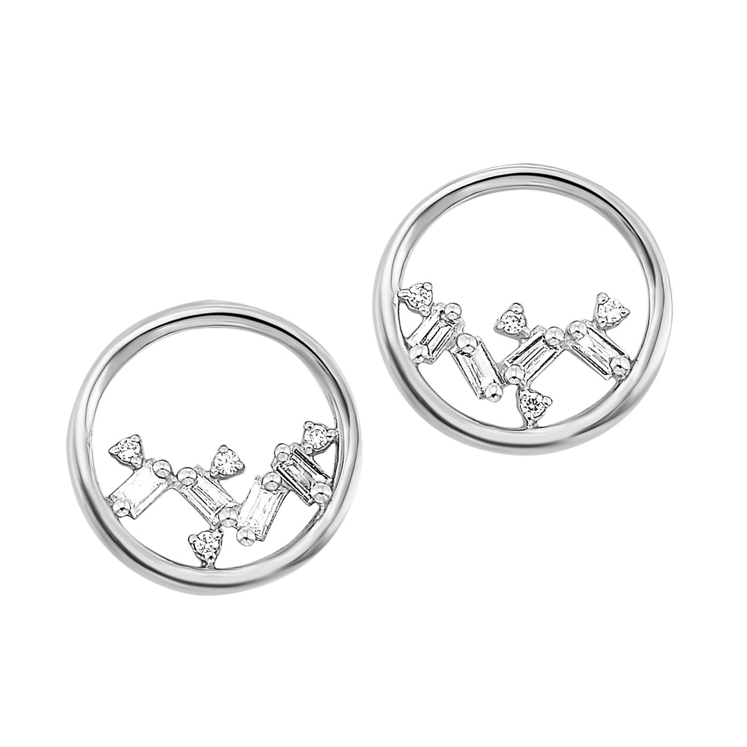 14Kt White Gold Diamond 1/15Ctw Earring