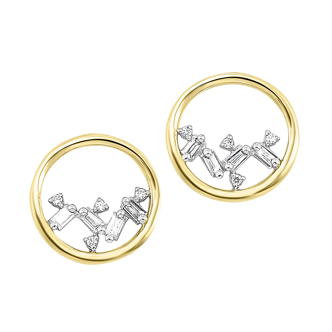 14Kt Yellow Gold Diamond 1/15Ctw Earring