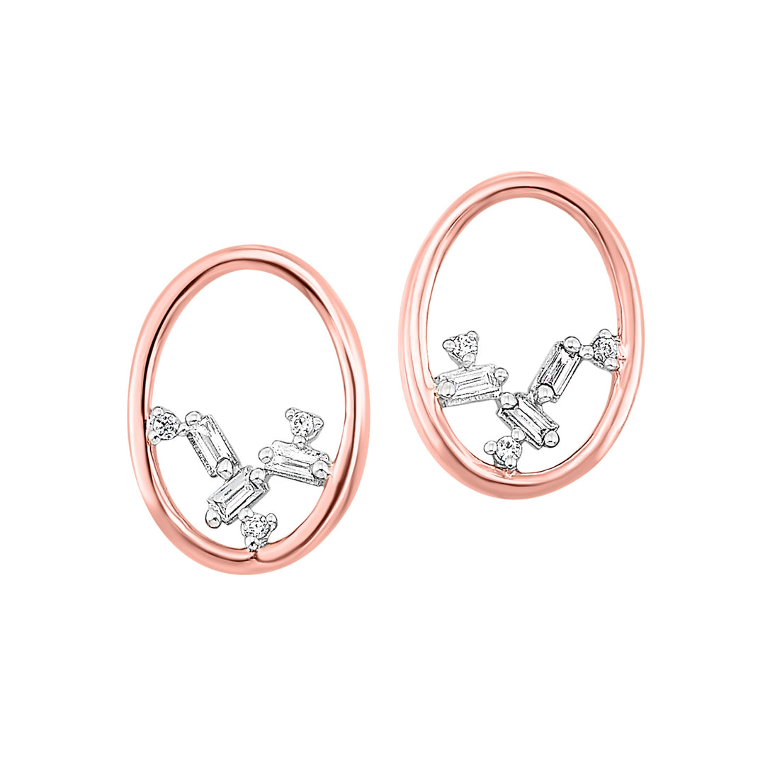 14Kt Rose Gold Diamond 1/20Ctw Earring