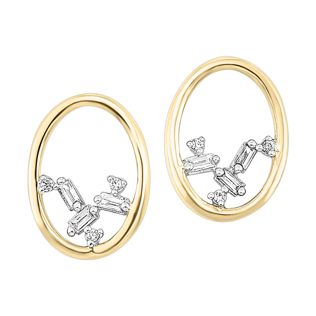 14Kt Yellow Gold Diamond 1/20Ctw Earring