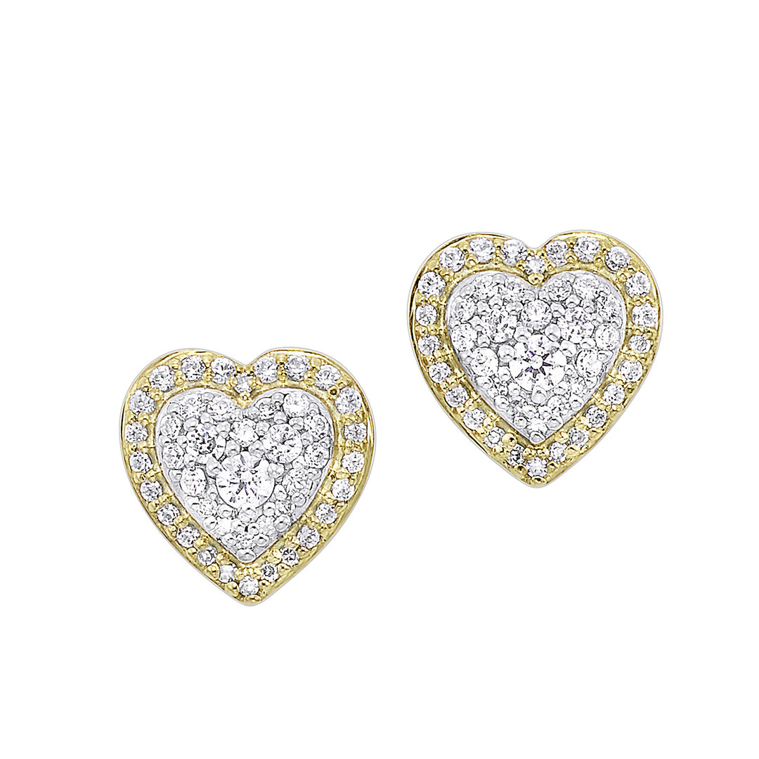 14KT Yellow Gold Diamond 1/4Ctw Earring