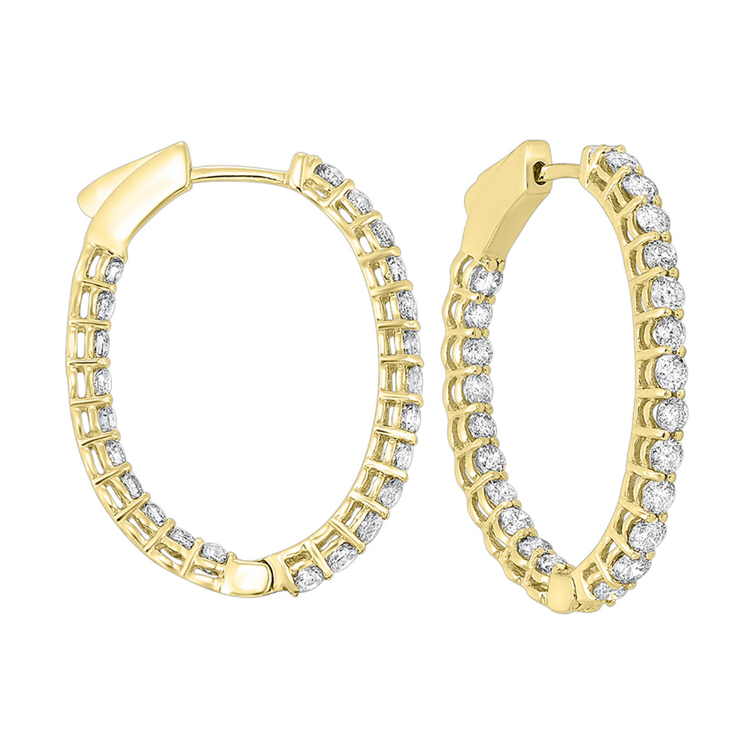 14Kt Yellow Gold Diamond 2Ctw Earring