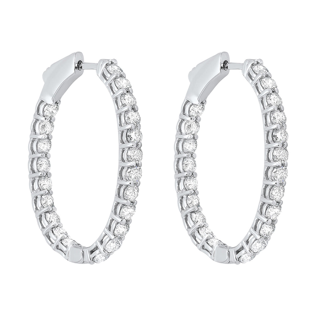 14Kt White Gold Diamond 3Ctw Earring