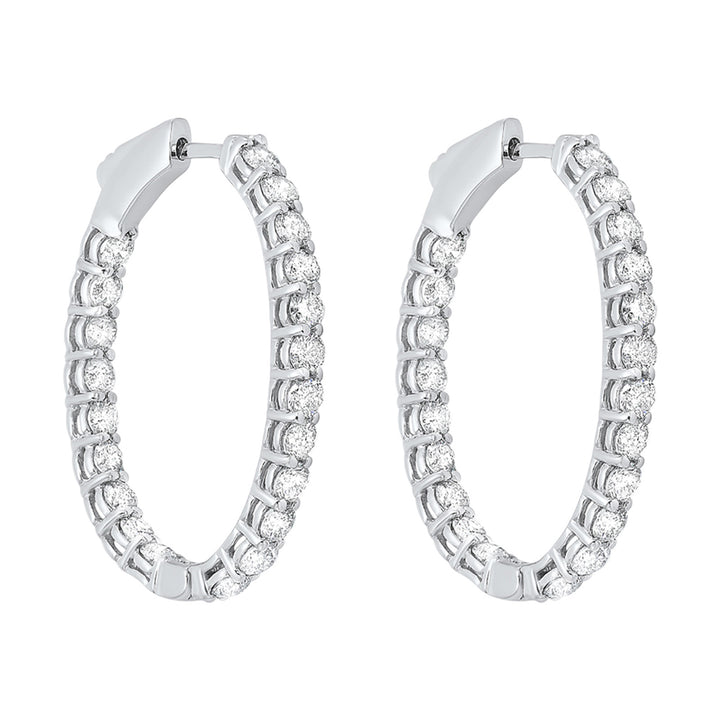 14Kt White Gold Diamond 3Ctw Earring