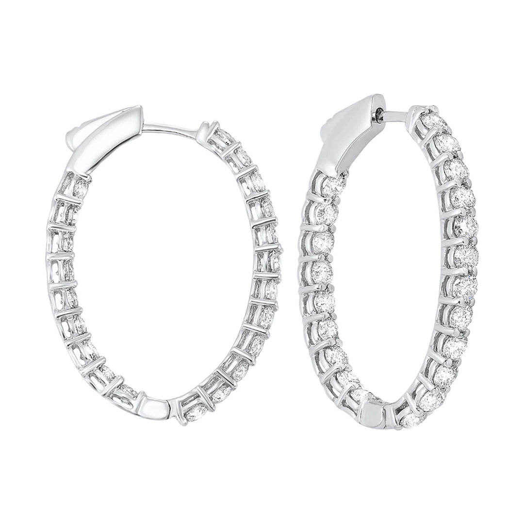 14Kt White Gold Diamond 3Ctw Earring