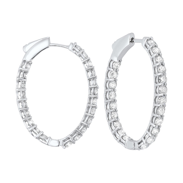 14Kt White Gold Diamond 3Ctw Earring