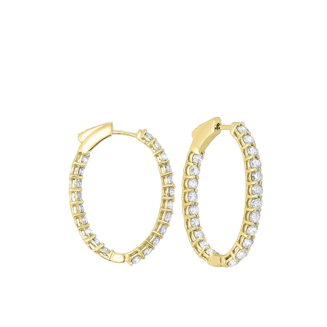 14Kt Yellow Gold Diamond 3Ctw Earring