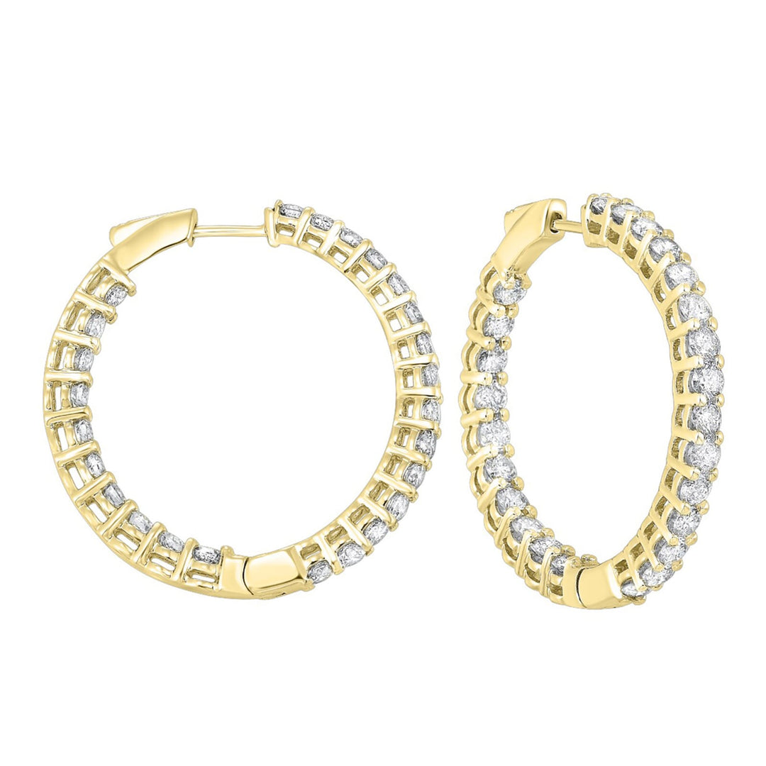14Kt Yellow Gold Diamond 5Ctw Earring