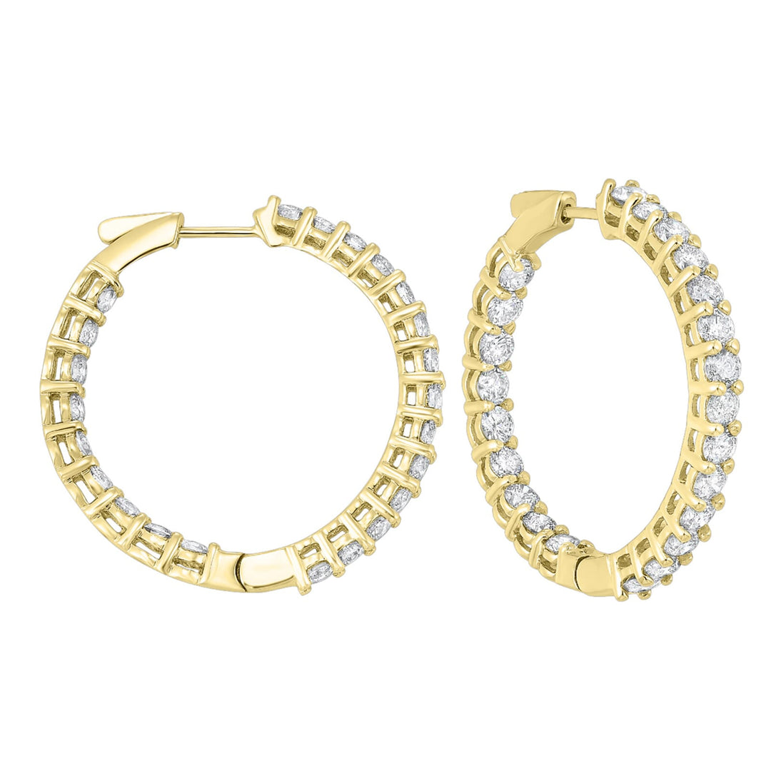 14Kt Yellow Gold Diamond 7Ctw Earring