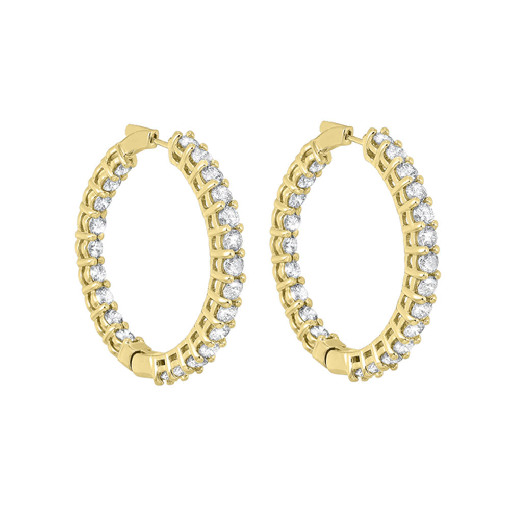 14Kt Yellow Gold Diamond 10Ctw Earring