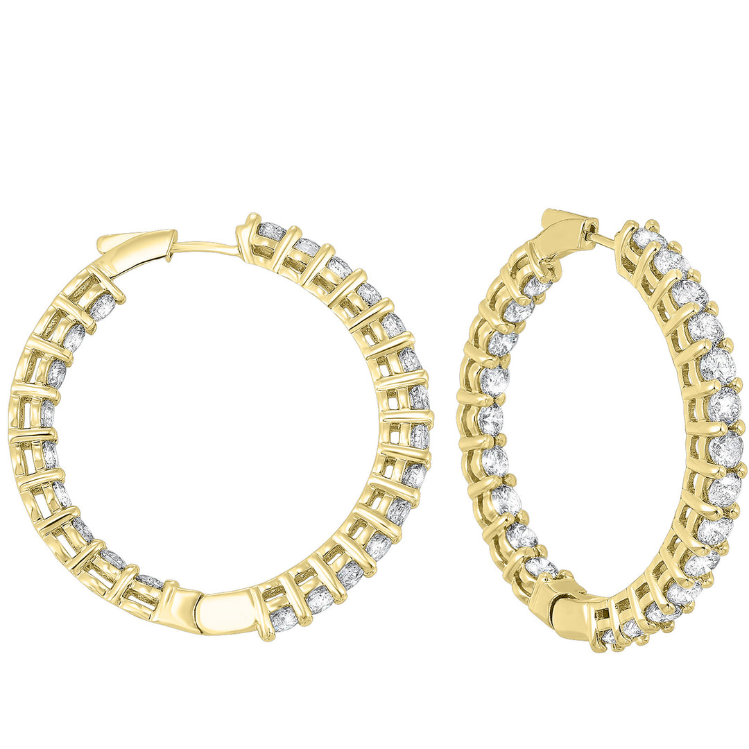 14Kt Yellow Gold Diamond 10Ctw Earring