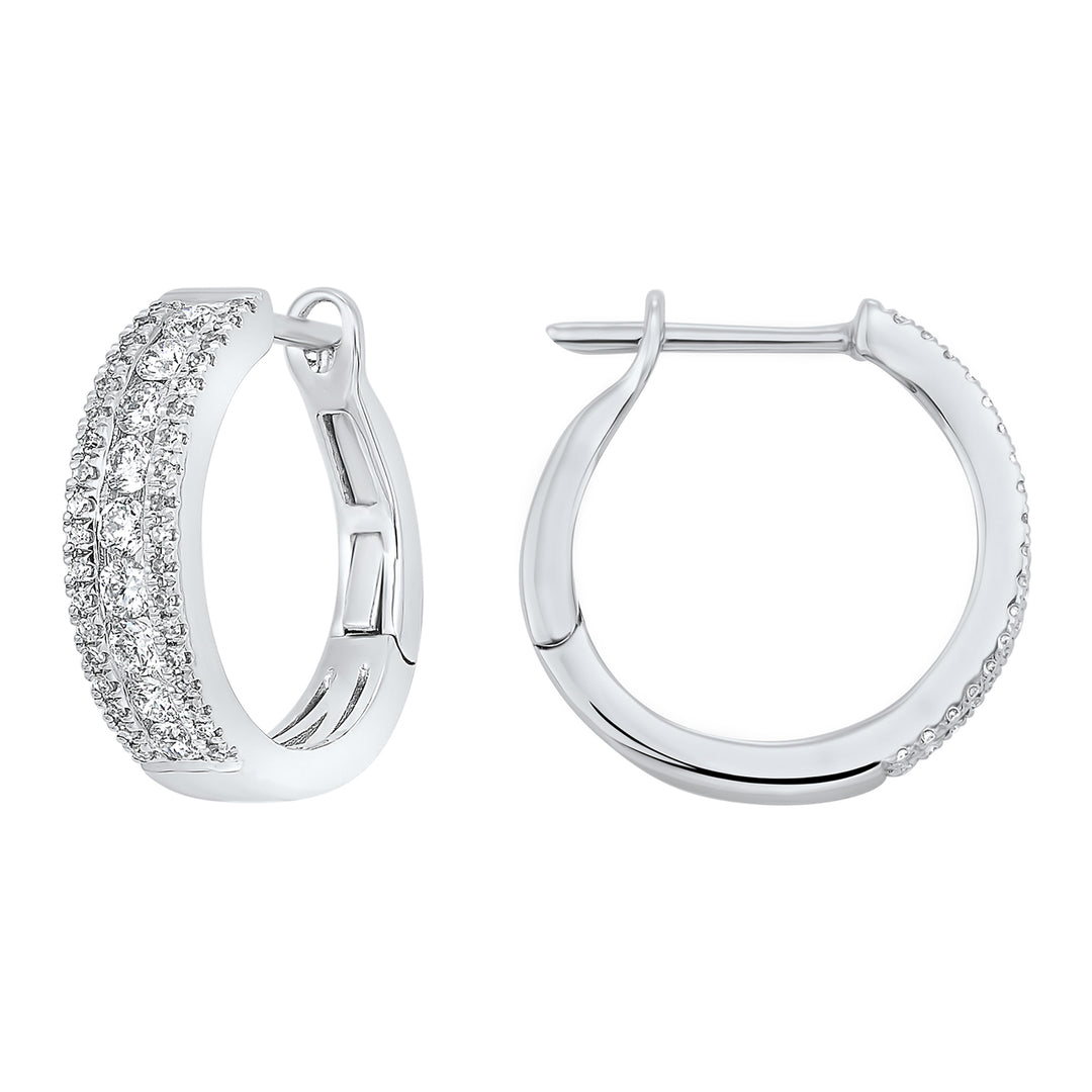 14Kt White Gold Diamond 3/4Ctw Earring